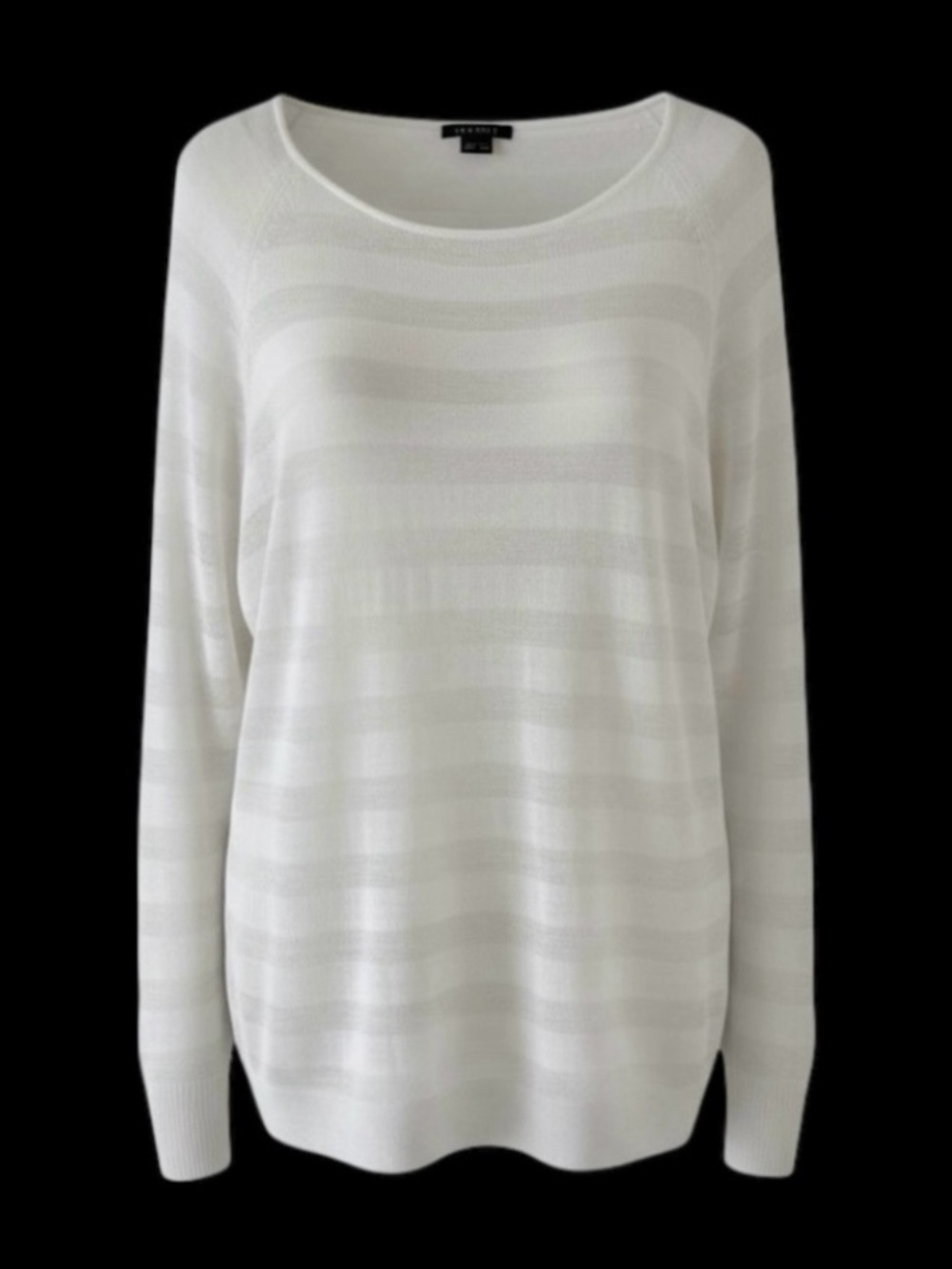 Theory White Long Sleeve Linen Blend Knit Sweater Size Medium